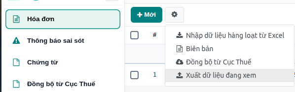 Mở menu Nhập dữ liệu hàng loạt từ Excel