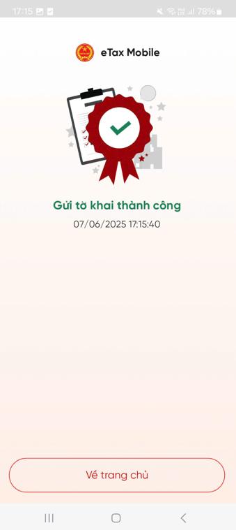 Bước 10: Gửi thành công
