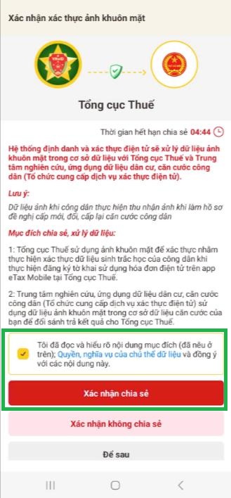 Bước 7: Xác nhận chia sẻ