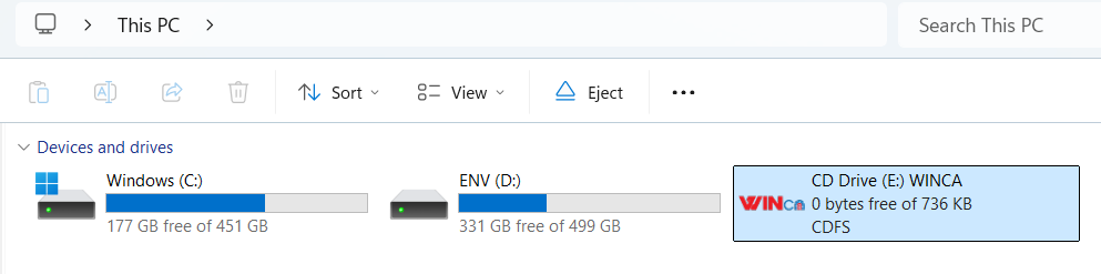 Mở ổ đĩa CD ảo của Chữ ký số trong This PC