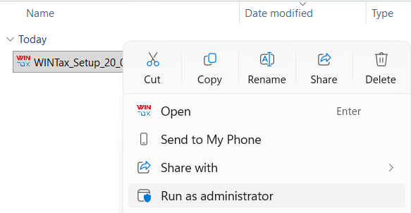 Bước 2: Run as administrator