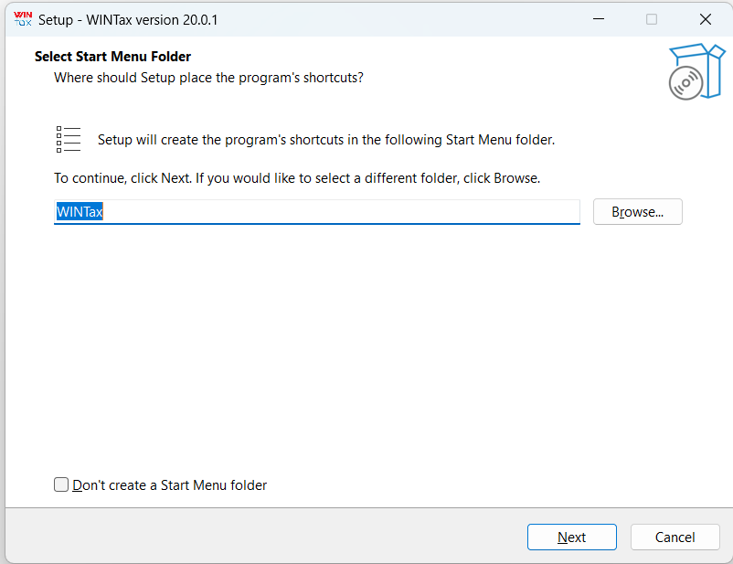 Bước 3: Chọn Start Menu Folder